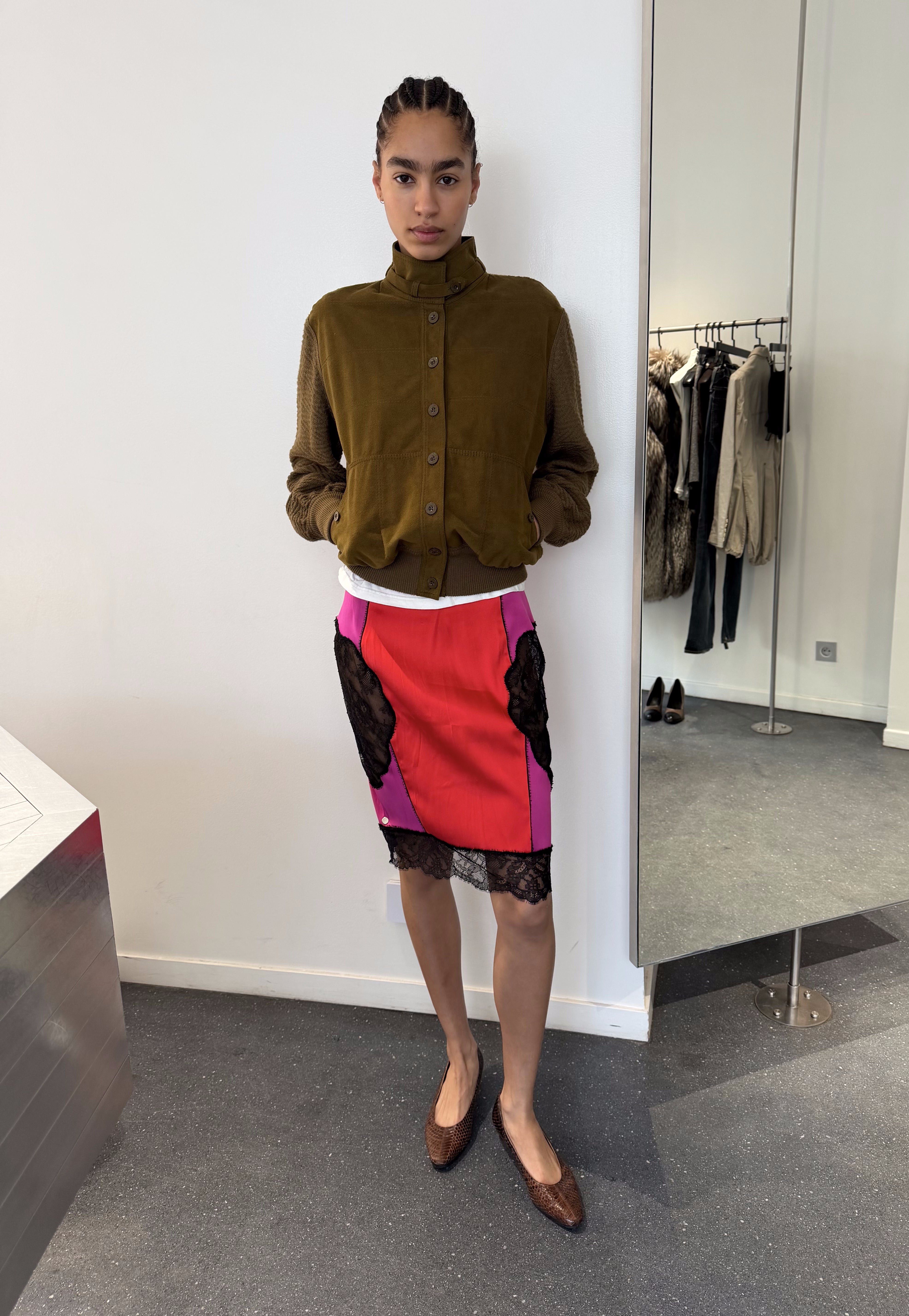 The Slip Skirt in Moon Grey